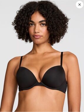 PINK Wear Everywhere Super Push Up Bra - Size 32C - Black